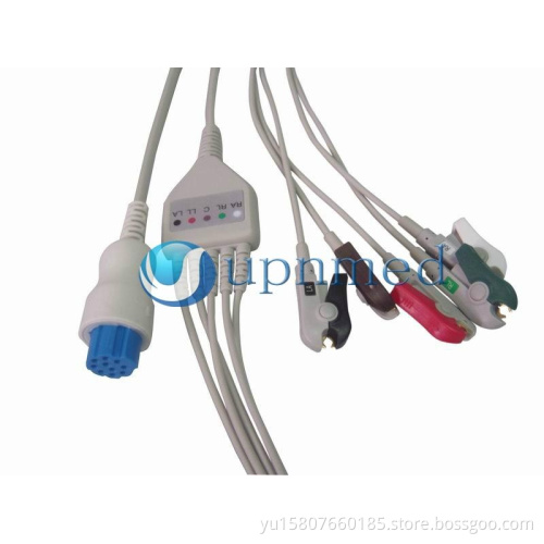 Datex one piece 5-lead ECG Cable with leadwires